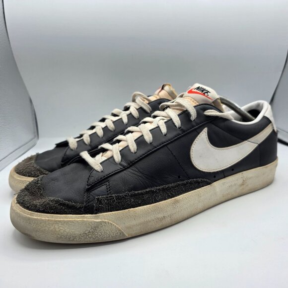 Nike Blazer Low \'77 Mens Size 14 Vintage Black White Sneaker Shoes Casual Walkin main image 7